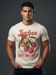 Lychee Commercial Graphic Shirt, Vintage 90s Fruit Lover Shirt, Lychee Label Commercial Tee, Cute Unisex Adult Graphic T Shirt, Cool Gift