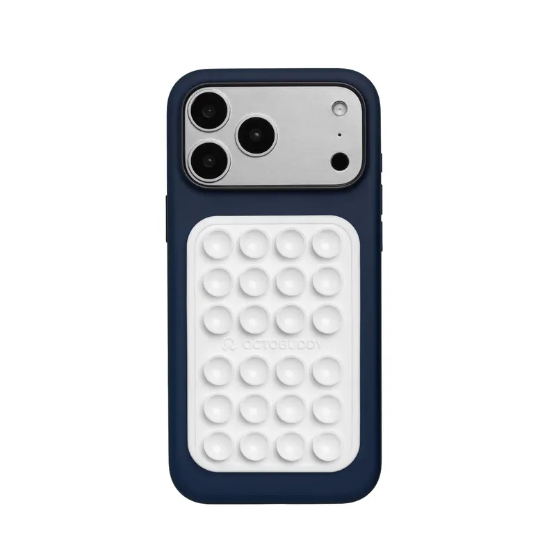 OCTOBUDDY MAX Original Silicone Stick-On Adhesive Suction Adjustable Cellphone Holder - Extra-Strong Mobile Grip, Creator-Focused, for Mirrors/Showers, Most Smartphone Devices, Filming/Daily Use, Wash-Rinse Restore Accessory