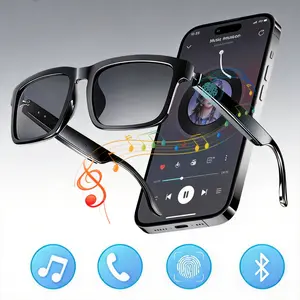 Bluetooth-compatible Smart Sunglasses, Open Audio Glasses, Integrated Microphone and Speaker, Touch Control, Voice Assistant, UV Protection, Outdoor Use