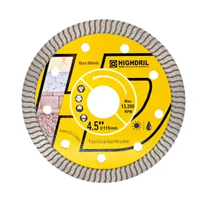 Diamond Tile Blade with 22.23MM Arbor, Dry or Wet Cutting Disc for Porcelain Tile Ceramic Granite Marble Hard Material Masonry