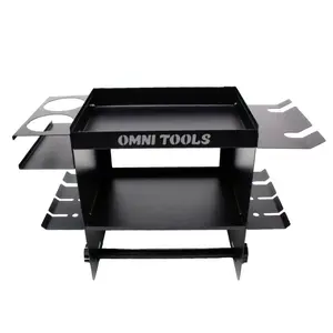 OMNI TOOLS Omni Rack Heavy-Duty Steel Organizer - Multi-Function Paper Towel Holder, Shop Shelf with Slots, Spray Gun Storage - for Garage, Auto Body Shops - 22.75"x15"x9.25" (36038)