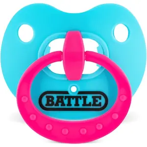 Battle Sports Binky Oxygen Football Mouthguard - Detachable Strap, Maximum Breathability, Works with Braces & No Boiling Required Self-Heating Magnetic Neck Support