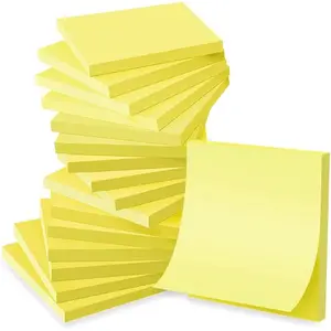(16 Pack) Sticky Notes 3x3, Canary Yellow, Sticky Pads, Recyclable, Self-Stick Pads, Easy to  for Home, Office, Notebook