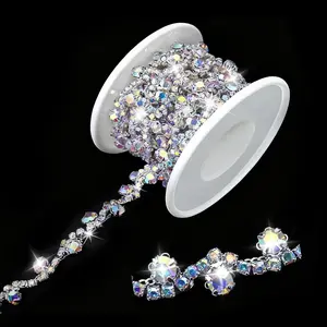 Bling Rhinestone Trim Crystal Chain Beaded Trim