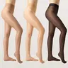 SHE YEAH Women's 3-Pack High-Waist Thigh-High Sheer Silky Pantyhose Tights - Black/Coffee, Basic Elegant Normal Type Plain Design, Ultra-Smooth Glossy Oil Shine, All Seasons, Hand Wash Compatible, Durable Underwear,sohochic