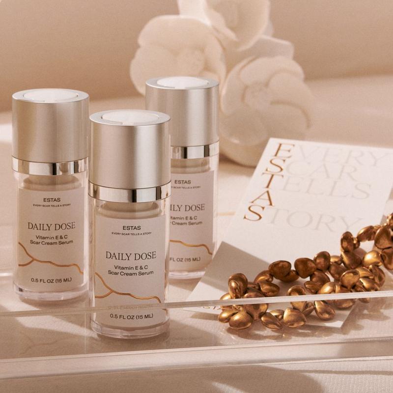 ESTAS Daily Dose Scar Cream Serum - Lightweight Hydrating Moisturizer with Hyaluronic Acid & Vitamin E for Smoother Skin Repair & Visible Results - Moisturizing