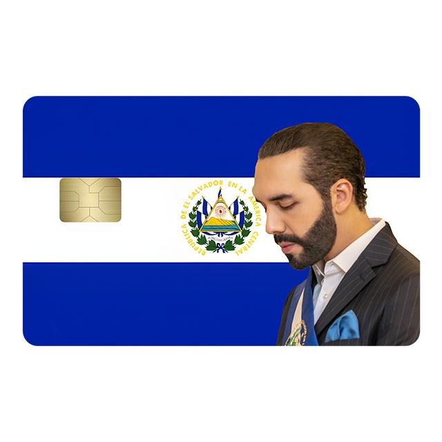 El Salvador flag with bukele debit card sticker - TikTok Shop