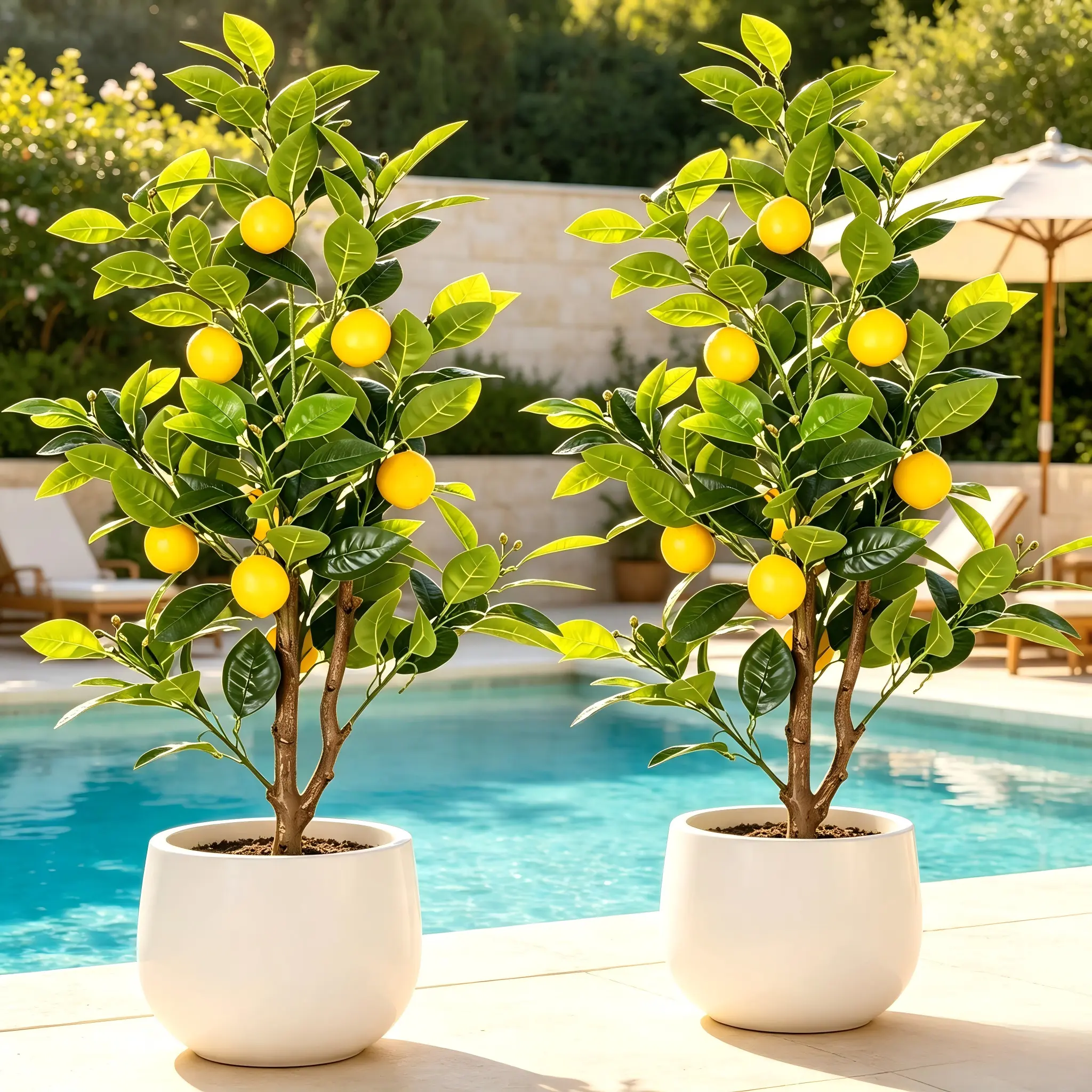 3FT Artificial Lemon Tree with Ground Stake, Realistic Landscaping Decor – Featuring 11 Finely Painted Lightweight Lemons, Soft Lifelike Petals, Fade-Resistant & Maintenance-Free, Perfect for Home, Shop, or as a Thoughtful Gift.(No flowerpot)