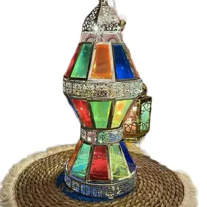 Ramadan Lantern - Colorful Glass Design for Home Decoration and Everyday Use - Perfect for Ramadan and Daily Lighting