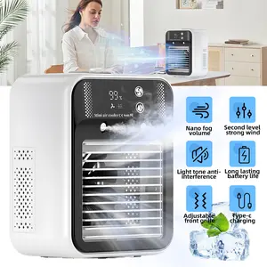 Portable Air Conditioner Mini Personal ac Unit Upgraded Air Cooler Cooling Fan Small Air Conditioner 2 Speed Cool Mist & Speeds for Room Office Camping Car