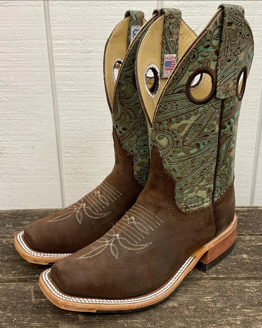 Anderson Bean Raiz Brown Waxy Kudu Cowgirl Boots 335357