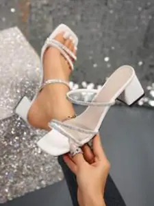 Elegant Square Toe High Heel Sandals for Women, Fashionable PU Leather Design, Perfect for Parties & Business Events