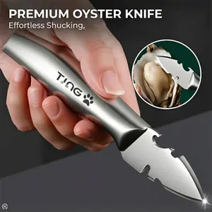 Stainless Steel Oyster Knife Opener Tool, Commercial Grade Shell Opener, Professional Oyster Shucking Kit, Durable Seafood Utensil