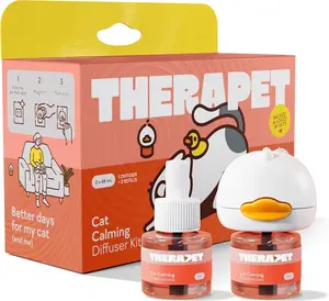 TherapetMD 60-Day Cat Calming Diffuser - Helps with Stress, Pee Spraying, Cat Fighting, Aggression, Excessive Meowing & Scratching - 60-Day Refill Included - Packaging May Vary - Results May Vary