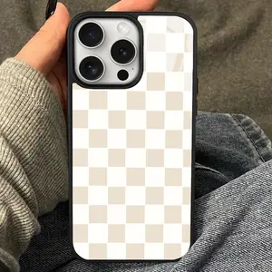 Checkerboard Pattern Phone Case, Durable Phone Protector Cover, Phone Accessories Compatible with iPhone 16 15 14 13 12 11 Pro Max Plus