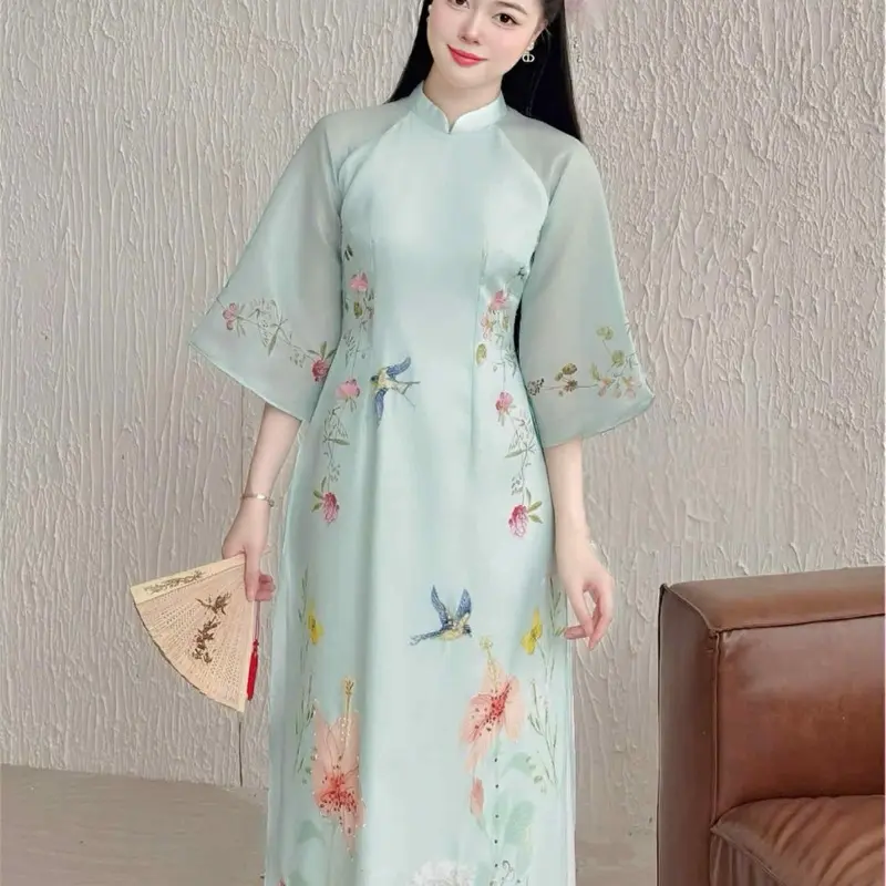 melania trump yellow dress Vietnamese Traditional Dress for Women – Ao Dai US