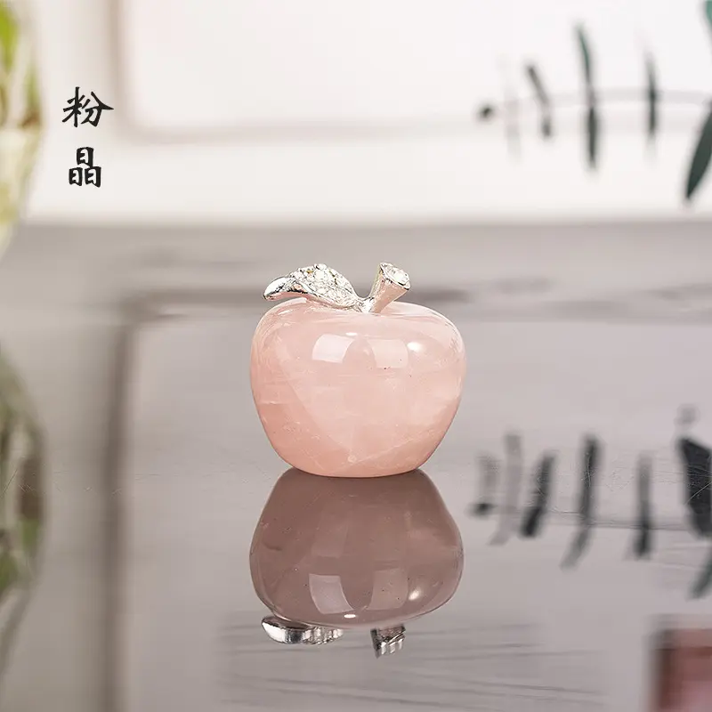 Cherry Quartz Hanging Ornament, Natural Stone Tassel Pendant for Home, Car, or Bag Charm, Crystal Look House & Room Decor, House Decor