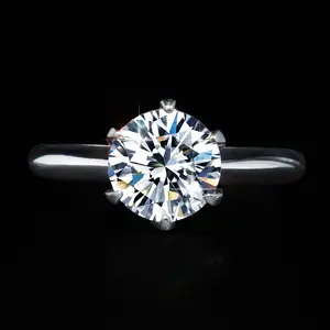 [ # 185](Connie)Synthetic Moissanite Fashion Jewelry Ring