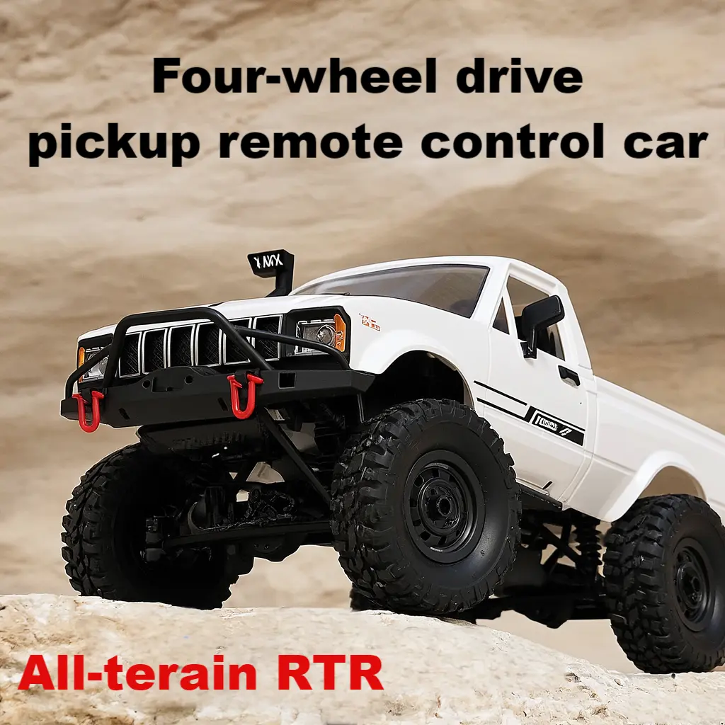 1/16 Scale RC Pickup Truck, 4x4 All-Terrain Crawler, RTR Electric Remote Control Toy for Girls, Outdoor Play with Batteries Included