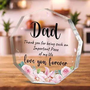 Irregular Shaped Acrylic Plaque, Creative Birthday Gift for Dad, Home Decoration Ornament for Living Room Bedroom, Thanksgiving Gift for Dad, Christmas Gift