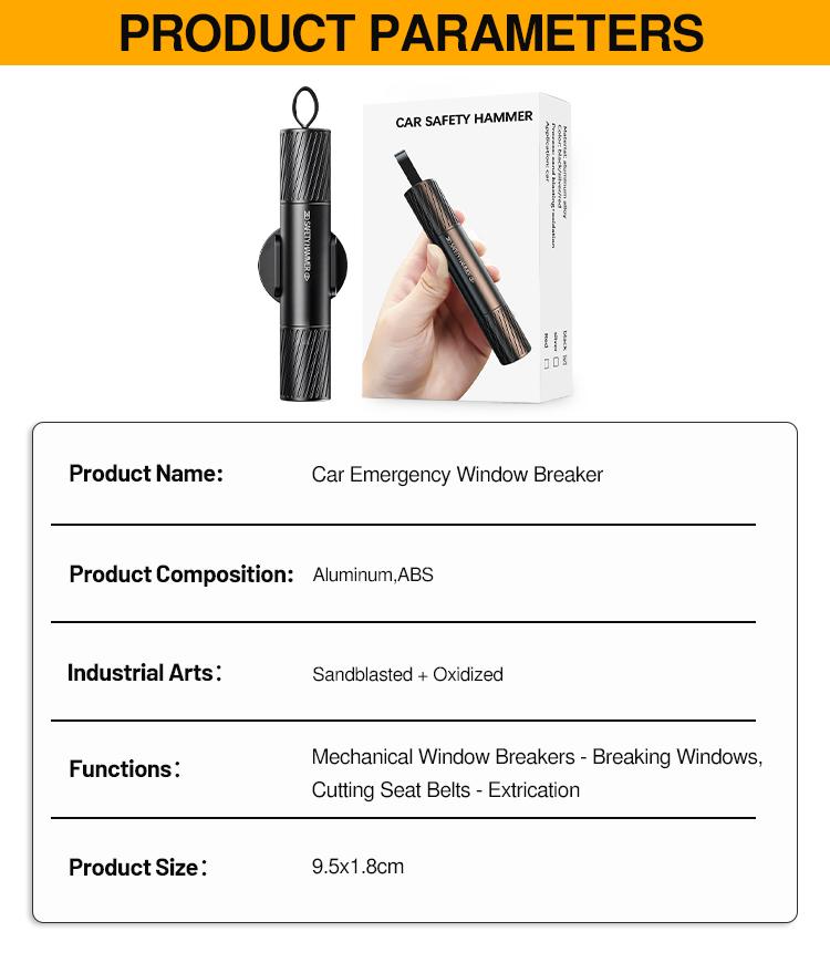 2-in-1 Car Accessories, Rapid Escape, Emergency Rescue Tool for Auto Accidents.
