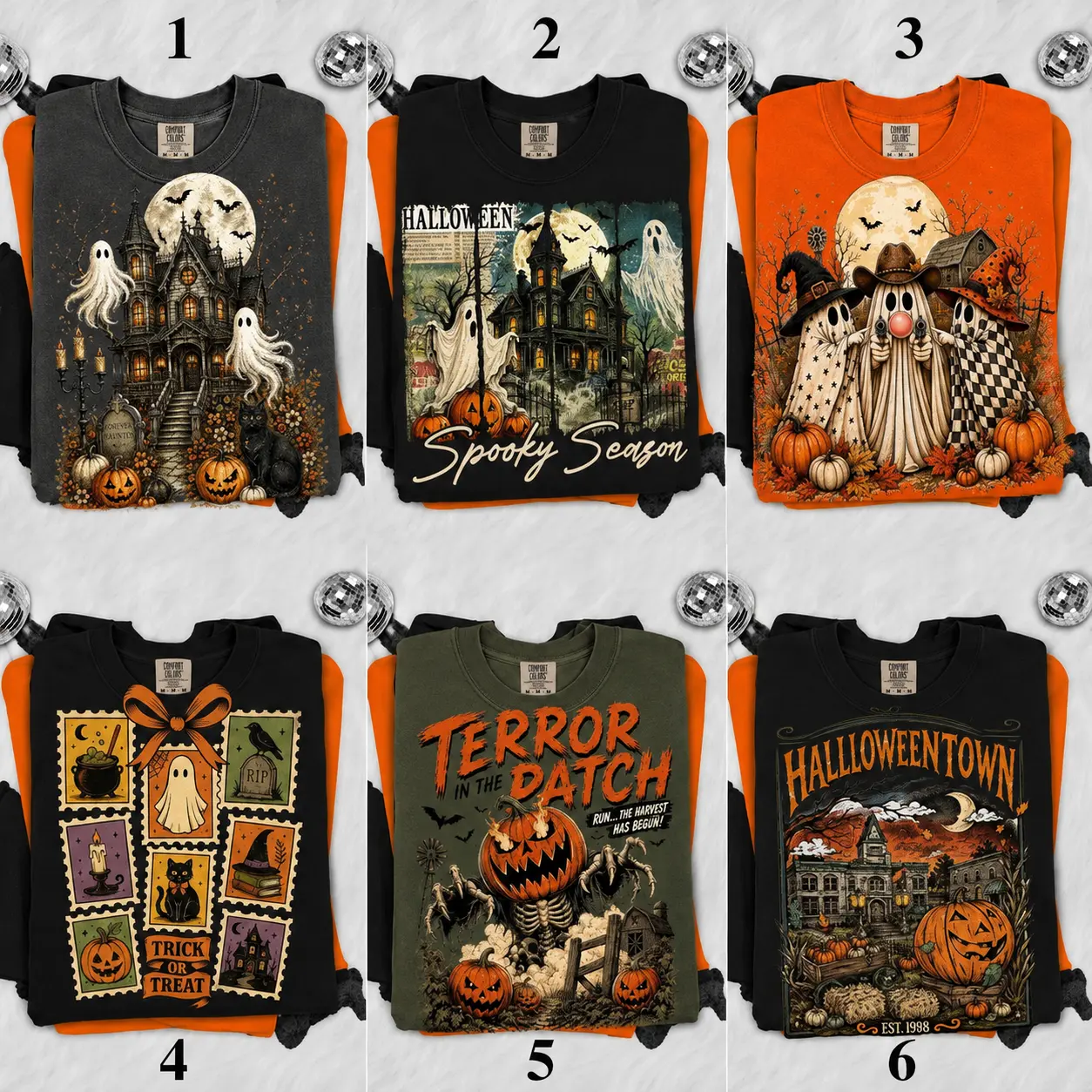 Halloween Shirt Bundle, Vintage Halloween Shirt Bundle, Retro Halloween Tee, Spooky Season Shirt Bundle, Halloween Shirt, Sublimation Bundle
