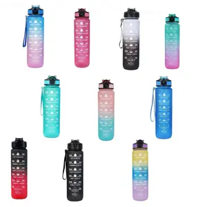 1L Water Bottle Portable Sport Water Bottle Pretty Drink Bottle Leakproof Gym Water Bottle for Outdoor Travel Fitness Cycling