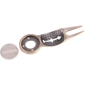 Health Gear Divot Repair Tool, Magnetic Ball Marker, Pitch Fork Putting Green Repair Kit, Pitch Mark Repair Tool