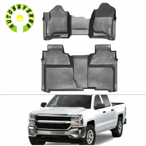 YINTATECH 3D Floor Mats Liners for 2014-2018 Silverado Sierra 1500 Crew Cab 1st Bench Seat