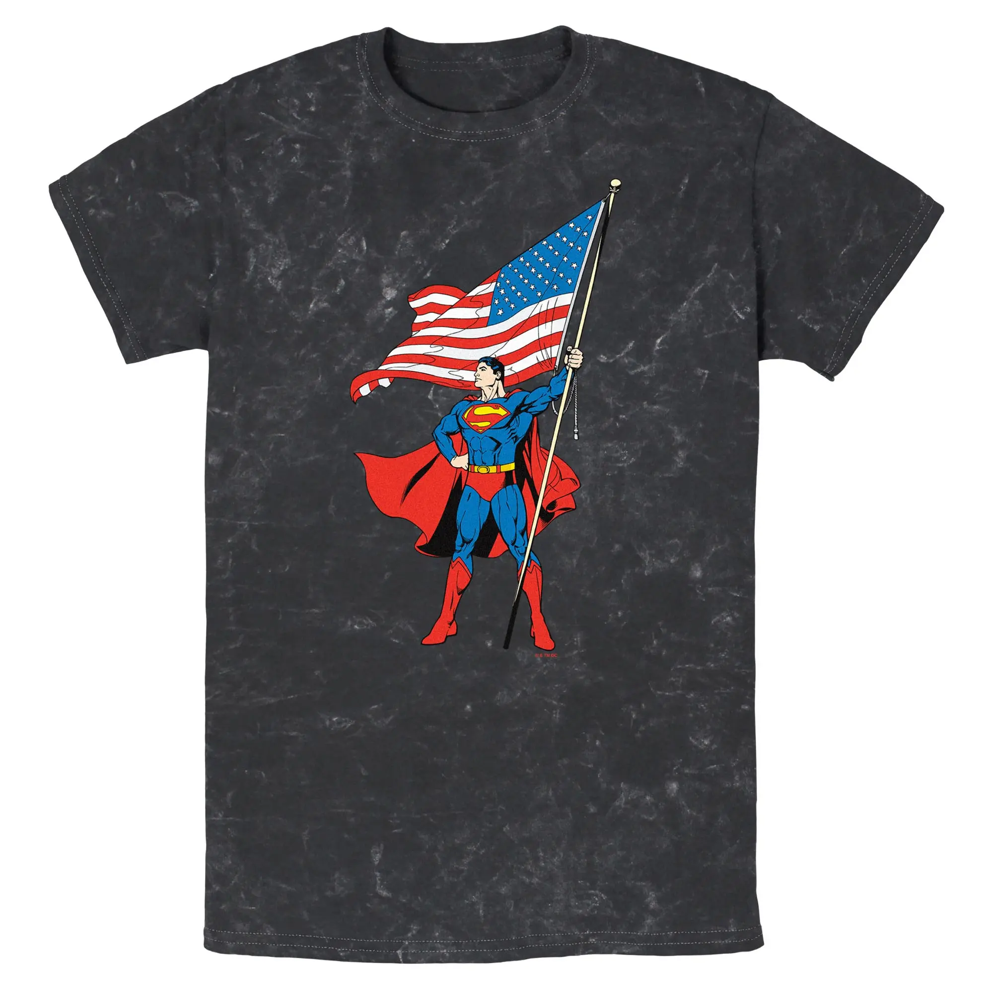 Superman Proud American Flag Mens T Shirt