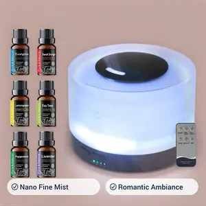 700ML Ultrasonic Cool Mist Humidifier Essential Oil Diffuser with Timer & Color Changing Lights for Aromatherapy Experience