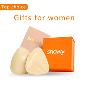Snowy Sticky Push Up Inserts, Seamless Double-Sided Adhesive Bra Cup, Ultra Lift Push Up Pads, Invisible Sticky Lift Inserts for Daily Outfits & Swimwear