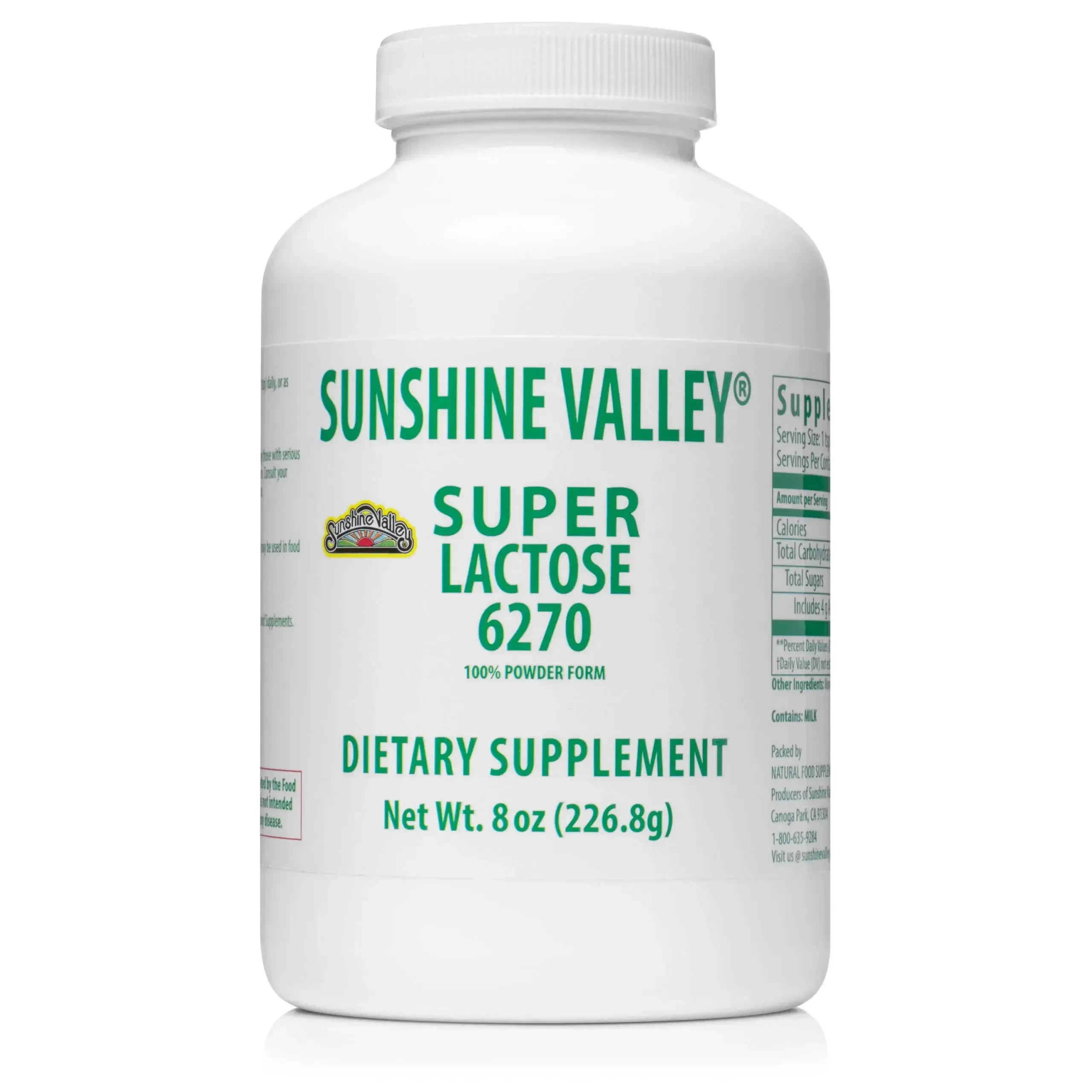 Sunshine Valley® Super Lactose 6270 Dietary Supplement Powder Eight Ounces