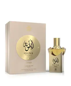 Amaran IQUNA GOLD Women's EDP Spray - 100ML (3.4oz) Regular Edition Single Item, Musk Amber Spicy Scented Cosmetic Fragrance with Bergamot, Spicy Iris Heart, Spray-Based Women's Fragrance