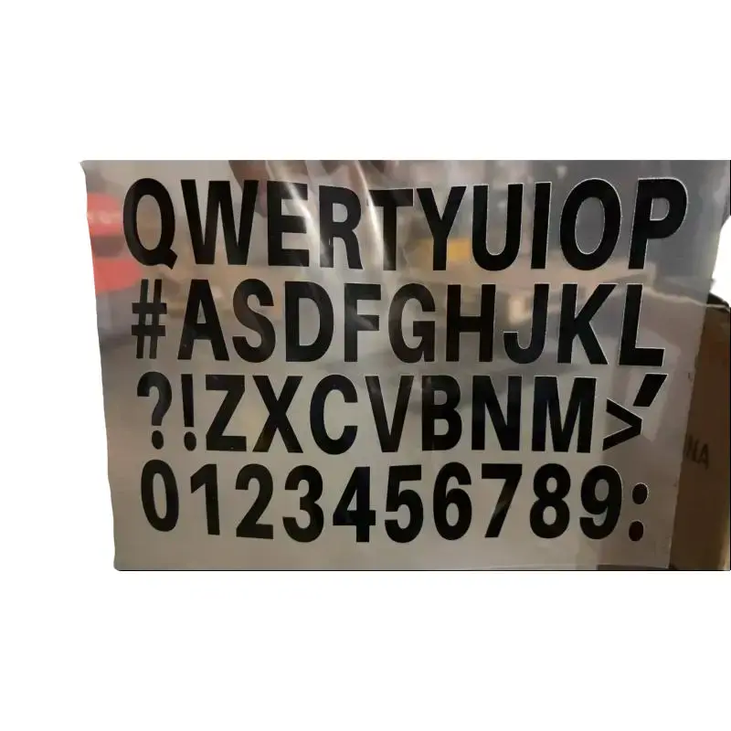 16 Sheets 2 Inch Vinyl Letter Stickers, Self-Adhesive Alphabet Number and Symbol Decals for Scrapbooks, Signs, Bottles and DIY Crafts