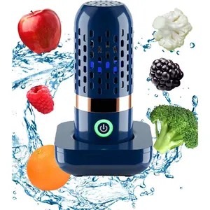 Vegetable and Fruit Cleaner Machine, Purified Water-Proof Fruit Cleaning Device with OH-ion Purification Technology 250min Working time and Wireless Charging, for Cleaning Fruit, Grain,Meat