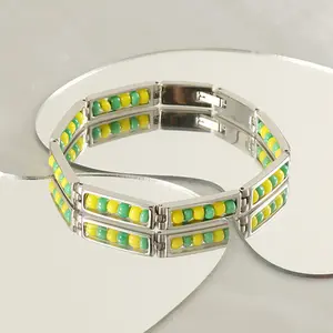 Unique Design Titanium Steel Beaded Bracelet Minimalist Stylish Daily Wear Jewelry