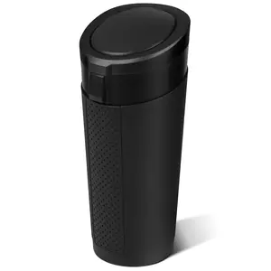 Trash Can Bin with Lid - Mini  Garbage Can Cup Holder-Black Small Leakproof  Trash Garbage Can Bin-Automotive  Organizers and Storage for  Seat SUV  Accessories