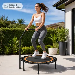 Fahuac Foldable Mini Trampoline - Compact Indoor Fitness Exercise Equipment for Small Spaces