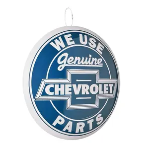 Chevrolet Genuine Parts 16" Round Metal Dome Sign Home Wall Decor