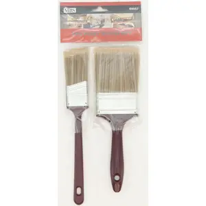 2pc PAINT BRUSH 1.5" Angled 100% POLYESTER FOR ALL PAINTS Value Series