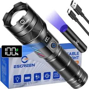 Rechargeable Flashlights 100000 High Lumens, Long Range 5, Super Bright LED Flashlight USB C, High Powerd Multi-functional Heavy Duty Strong Flash Light High Beam, For Emergency Home Camping