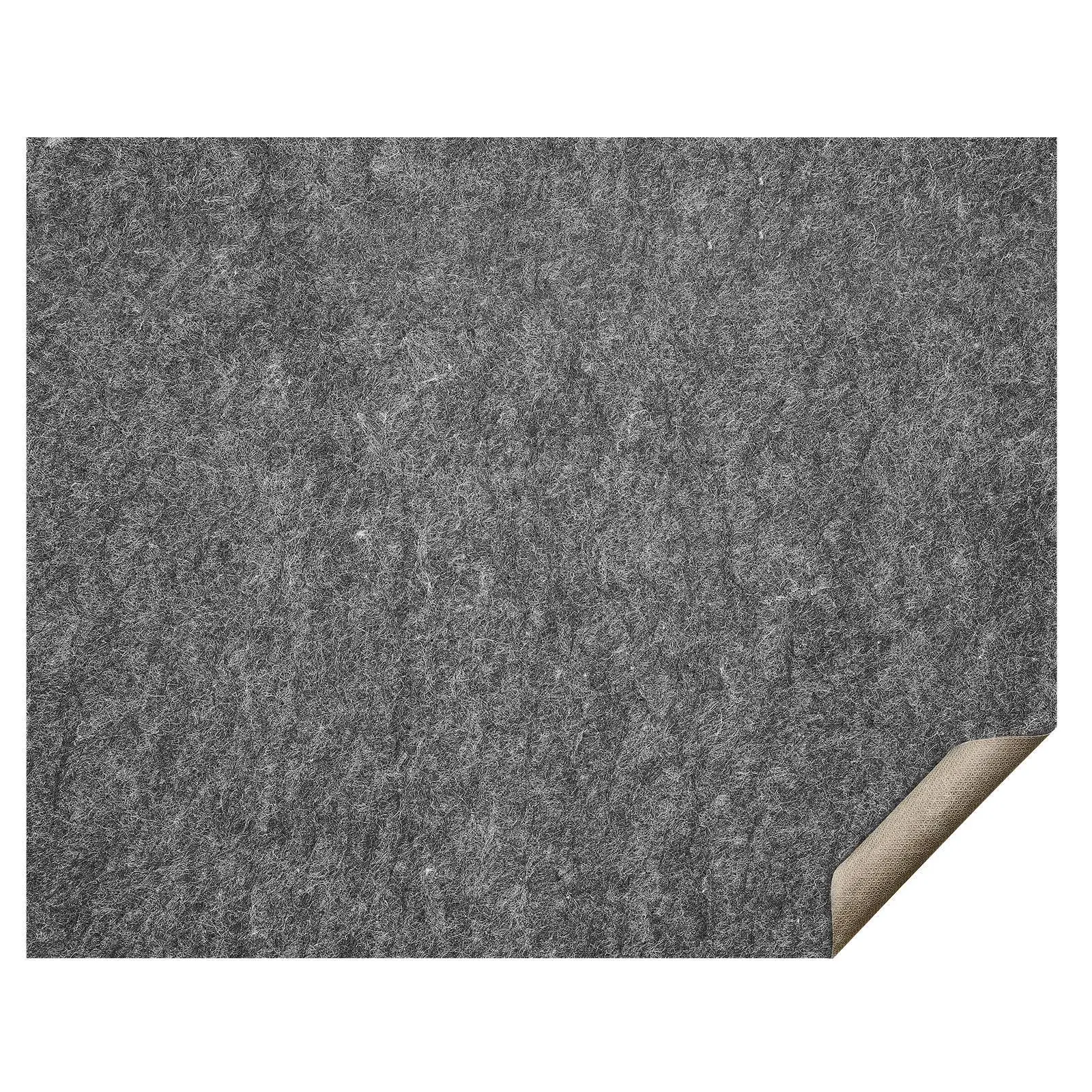 VEVOR 8x10 ft Rug Pad - 1/4" Thick Polyester Felt + Latex Dual Surface, Slip-Resistant Floor Padding with Breathable Protective Layer, Gray Indoor Use Cushion Safe for All Floors