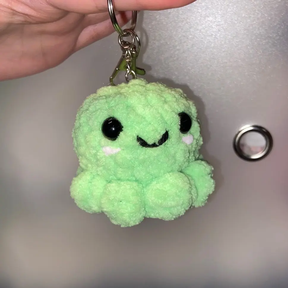 Mini Octo Keychain Plushie, Octopus Crochet Plush, Handmade Amigurumi