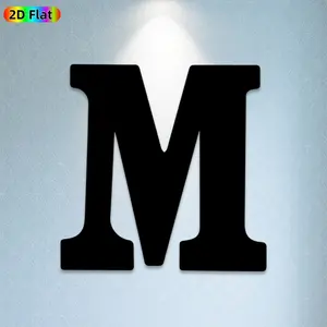 1pc Letter M Metal Wall Art, Stylish Letter M Statue Mural, Ideal Gift for New Year, Christmas, Alphabet Decor Enthusiasts, Rust-Resistant Metal Wall Decor Wall Sculptures, UniqueHome Decor Accent, Indoor Decoration