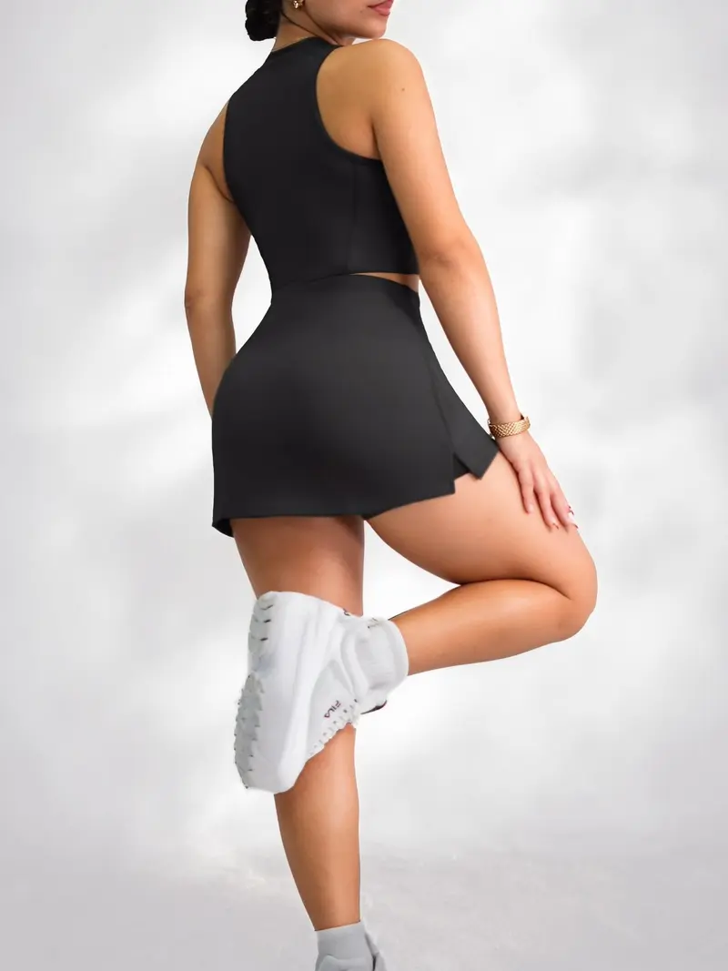 Black fabric tennis skirt - TikTok Shop