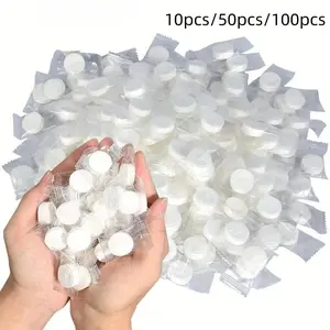 Disposable Compressed Towel Tablets, Travel Portable Facial Cleansing Wipes, Cleansing Pads, Biodegradable Cotton Face Towel for Hotel Camping Hiking, Instant Expanding Makeup Remover Cloth for Women Men, 50/100 Pcs Bulk for Christmas Stocking Stuffers