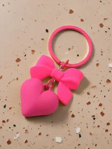 Cute Bowknot Design Keychain, Heart Shaped Key Ring, Fashionable Keychain for Women & Girls, Trendy All-match & Exquisite Keychain for Birthday Gift, Cute Charms Keychain