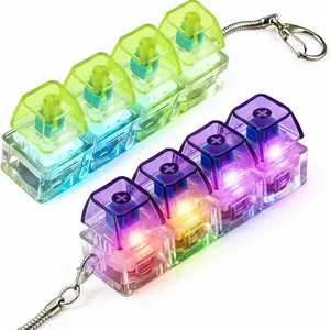 2pc Keyboard Fidget Toy Light Up, Clicky & Silent Keyboard Clicker, Quiet Fidget Toys for Adults, Stress Relief Gifts, Boost Focus & Calm Anxiety