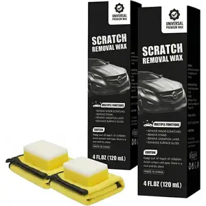 Scratch Remover (2-Pack) -  Auto  Restorer Wax to Easily Repair Minor Scuffs,  & Oxidation, Includes Applicator Sponge & Microfiber Towel
